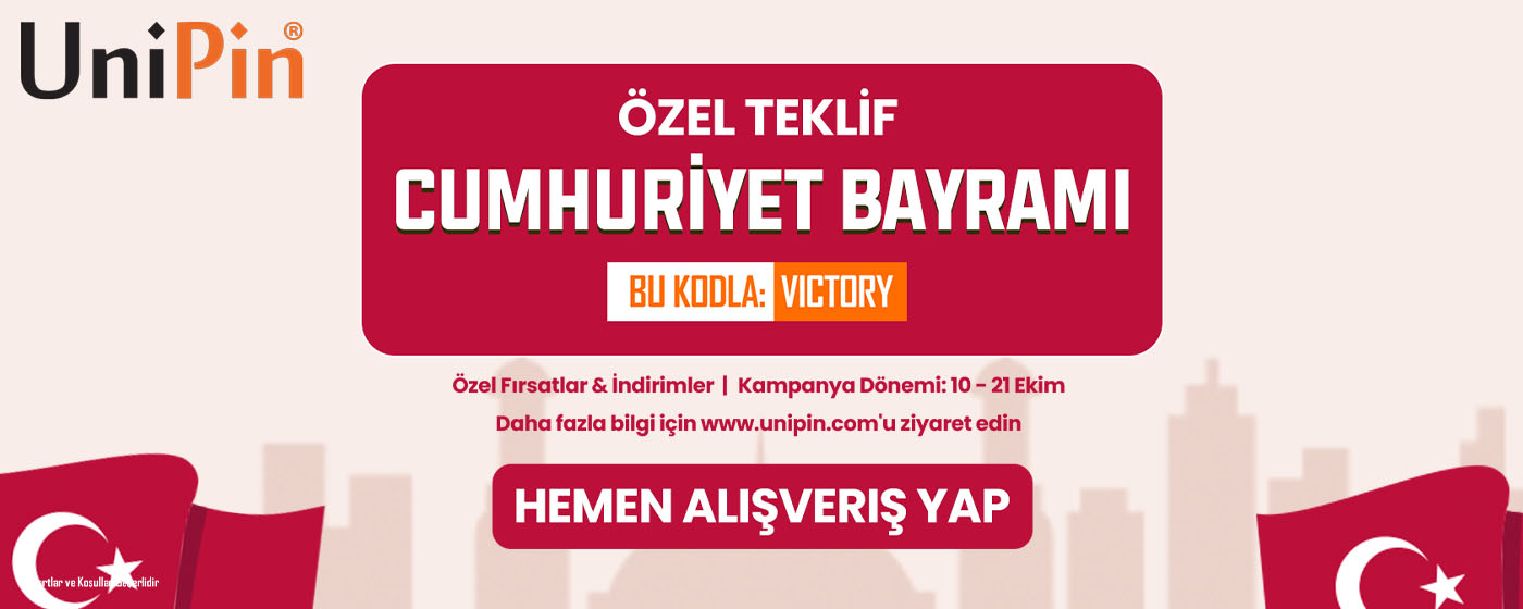 Cumhuriyet Bayramı’nı UniPin’in Özel Teklifiyle Kutla🔝🇹🇷